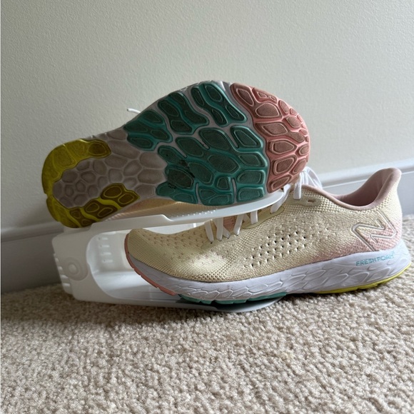 New Balance Cream and Pink Athletic Shoes - Picture 2 of 2